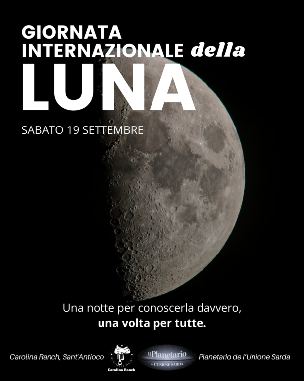 Locandina della Giornata Internazionale della Luna al Carolina Ranch di Sant Antioco, sabato 19 settembre 2026