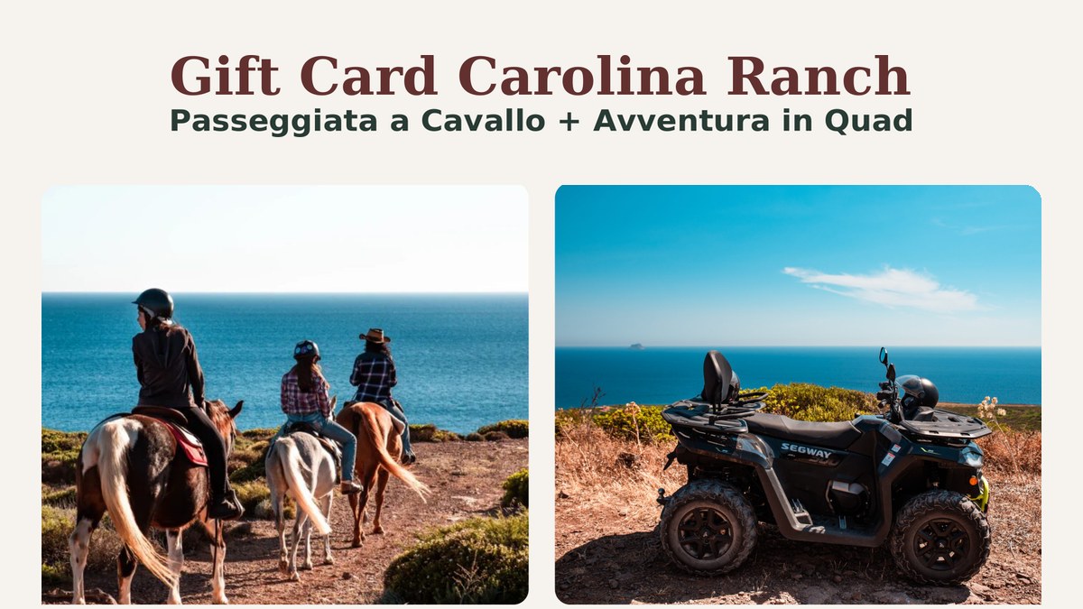Escursione a cavallo lungo la costa + Escursione panoramica in quad per due persone